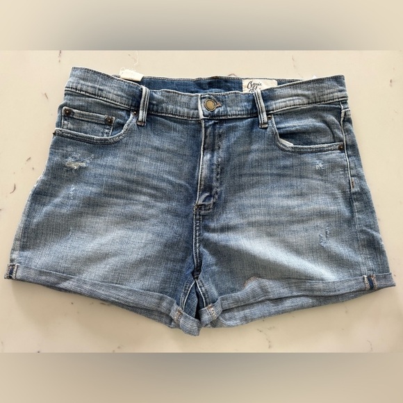 Cosmic Blue Love Jean Shorts - Picture 1 of 8